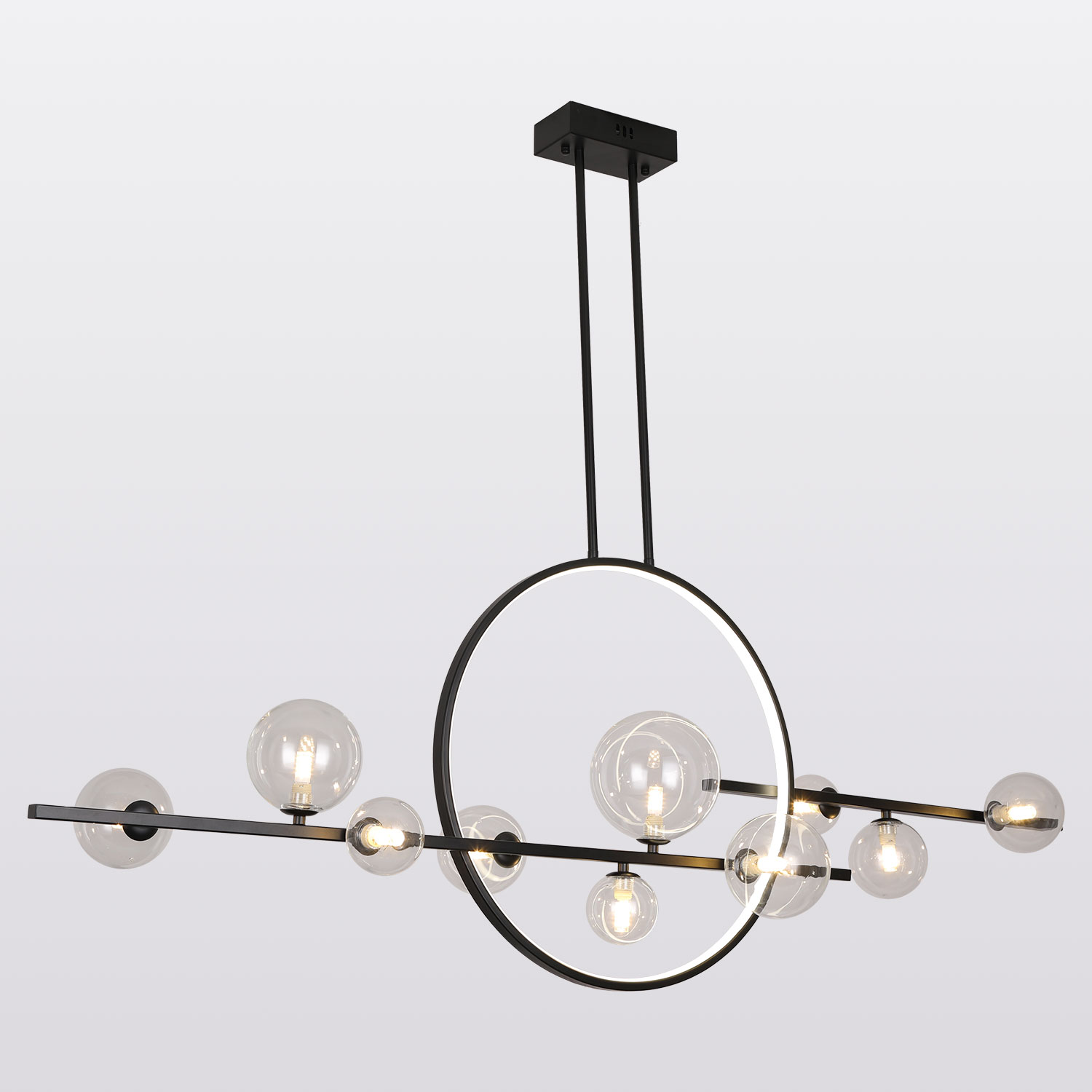 Линейно-подвесной светильник Lussole LSP-7073, 145*60 см, черный