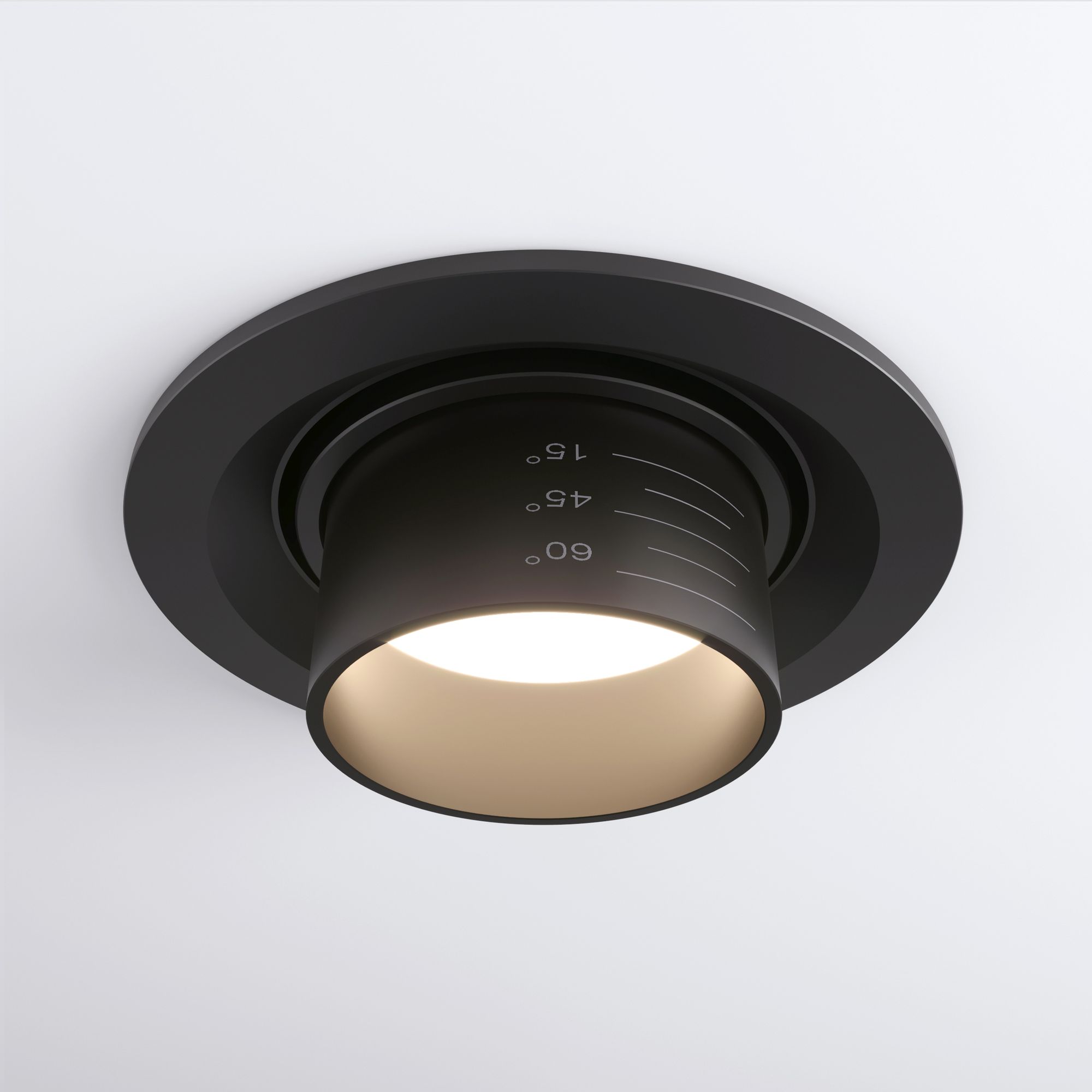 Встраиваемый светодиодный светильник с регулировкой угла освещения 9920 LED 15W 4200K черный Elektrostandard