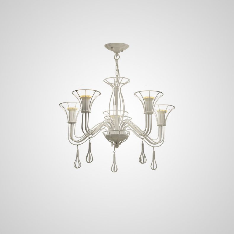 Подвесная люстра CAST 5 White 66*66*38 см, 5*E27*60W, ImperiumLoft CAST01, Белый