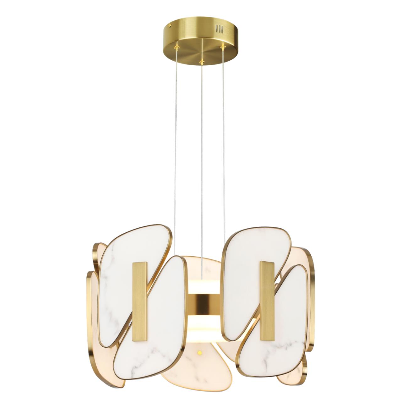 Подвесной светильник 40*28 см, 1 LED*45W, 3000 К, Odeon Light Chiara, античная бронза 6638/45L