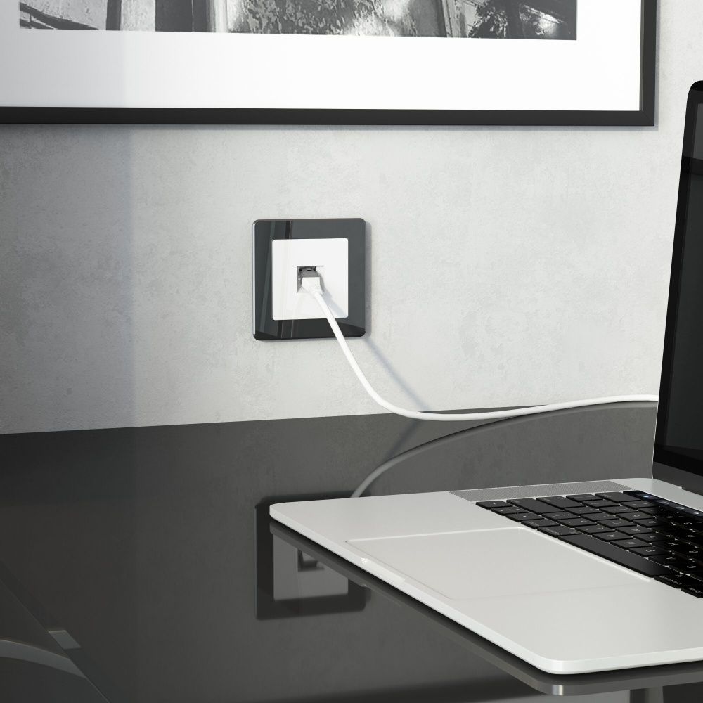 W5120101 Розетка Ethernet RJ-45 cat. 6A экранированная, белый Werkel, 4690389213465