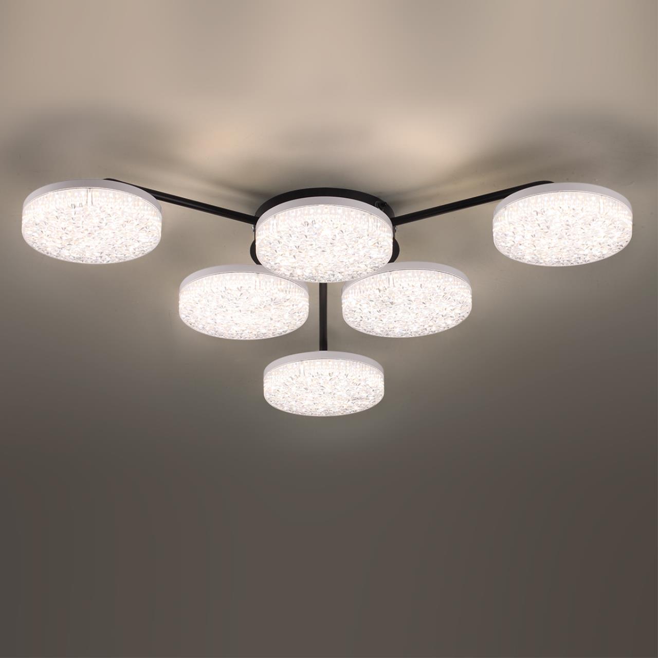 Люстра потолочная 60*67*9,5 см, 1 LED 85W 3000-4000-6000K Lumion Didana 8236/6CL черный