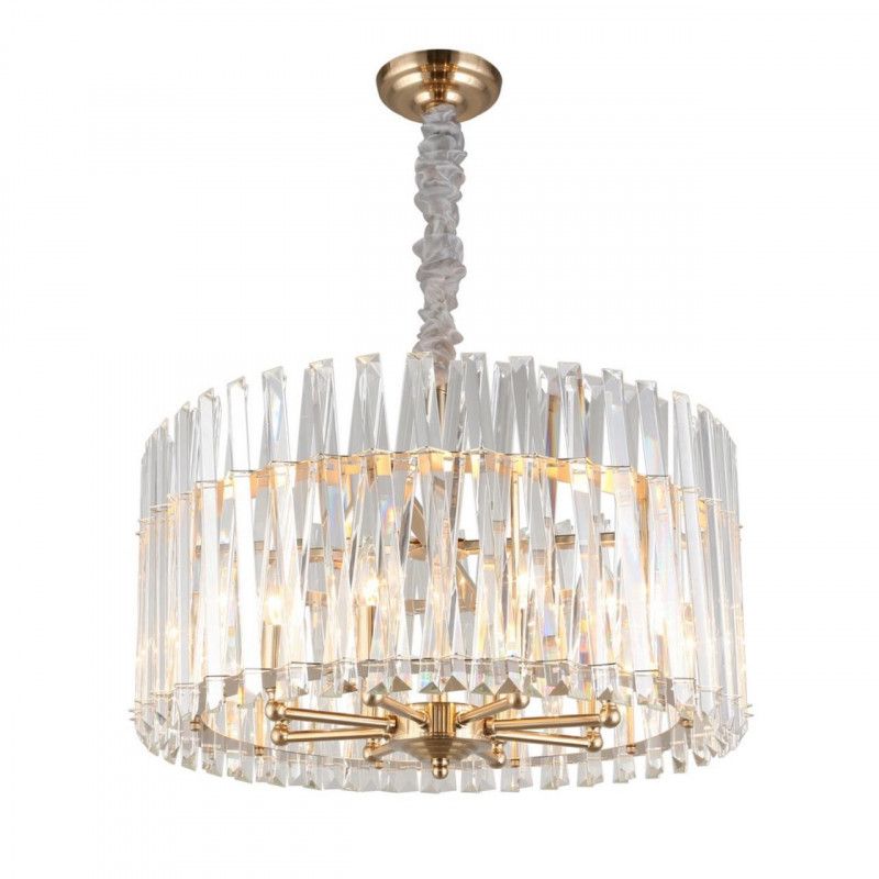 Подвесная люстра 60*32-115 см, 8*E14, 40W, Aployt Verene APL.808.13.08, золотой