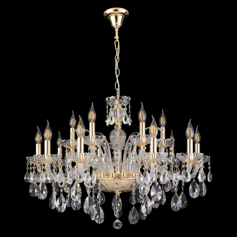 Светильник 85 см, Crystal Lux MONICA SP10+5 GOLD, золото