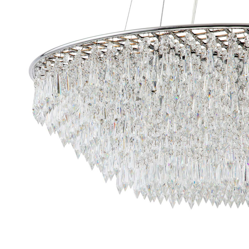 Подвесной светильник 610*610*235/1030 мм, 8*G9 хром Indigo Intrigo V000368, 12028/8P Chrome