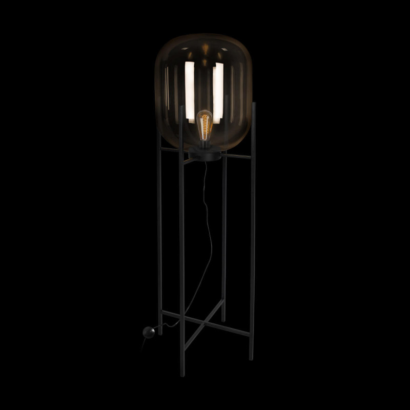 Торшер 160 см, Loft IT 10195F/1600 Amber Oda, черный-янтарный