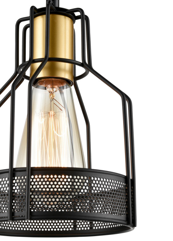 Подвесной светильник  15*146 см, 1*E27 черный, золото Vele Luce Abbis VL6262P01