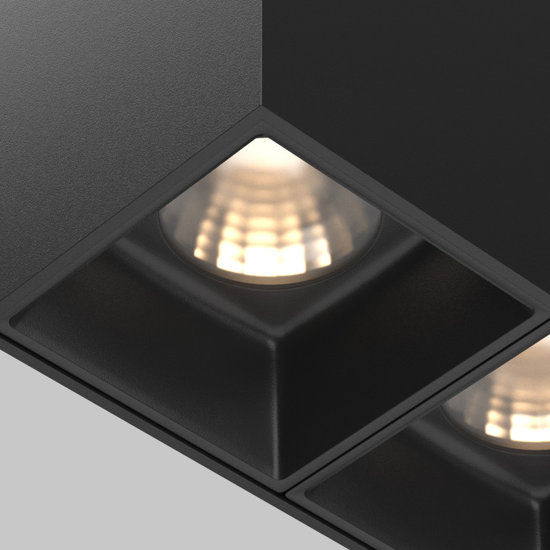 Потолочный светильник 14,5*7,5*9,5 см, LED*24W, 3000 К, Alfa LED C065CL-02-L12W3K-B Maytoni Ceiling & Wall, Черный