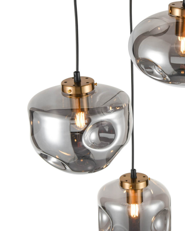 Подвесной светильник  40*152 см, 3*E27 черный, бронза Vele Luce Alieno VL5352P03