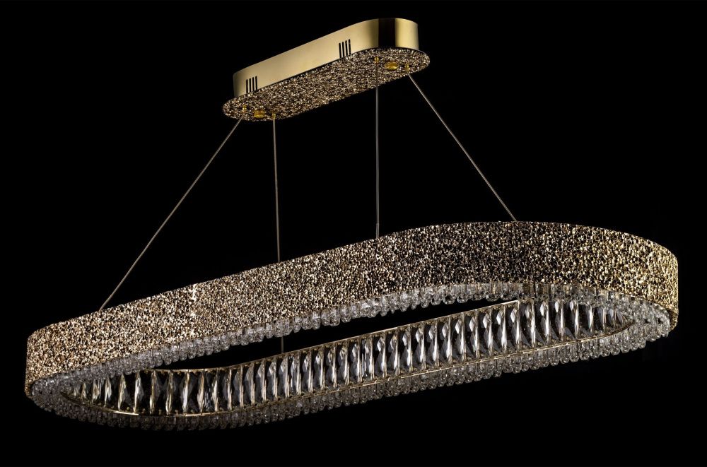 Люстра подвесная *100* см, Led лента*LED*82W, 3300/4200/6500K, Dio D`arte Neuron Neuron L 1.5.100x35.100 G, золото