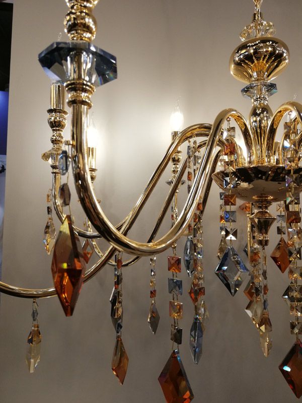 Настольная лампа 25 см, Crystal Lux MERCEDES LG1 GOLD/COLOR Золото
