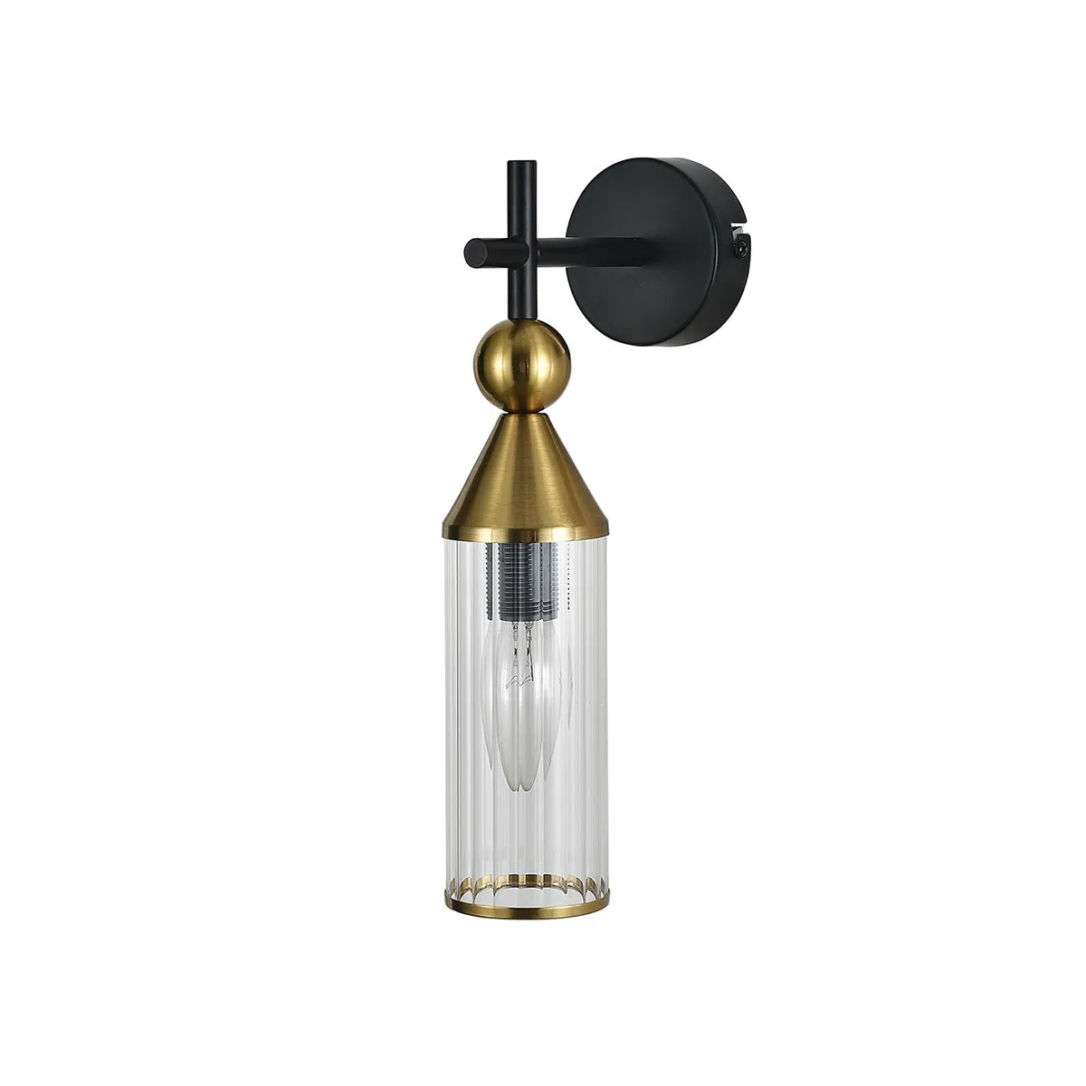 Настенный светильник 14*8*31 см, 1*40W, E14  Indigo Torazzo 13037/1W Black