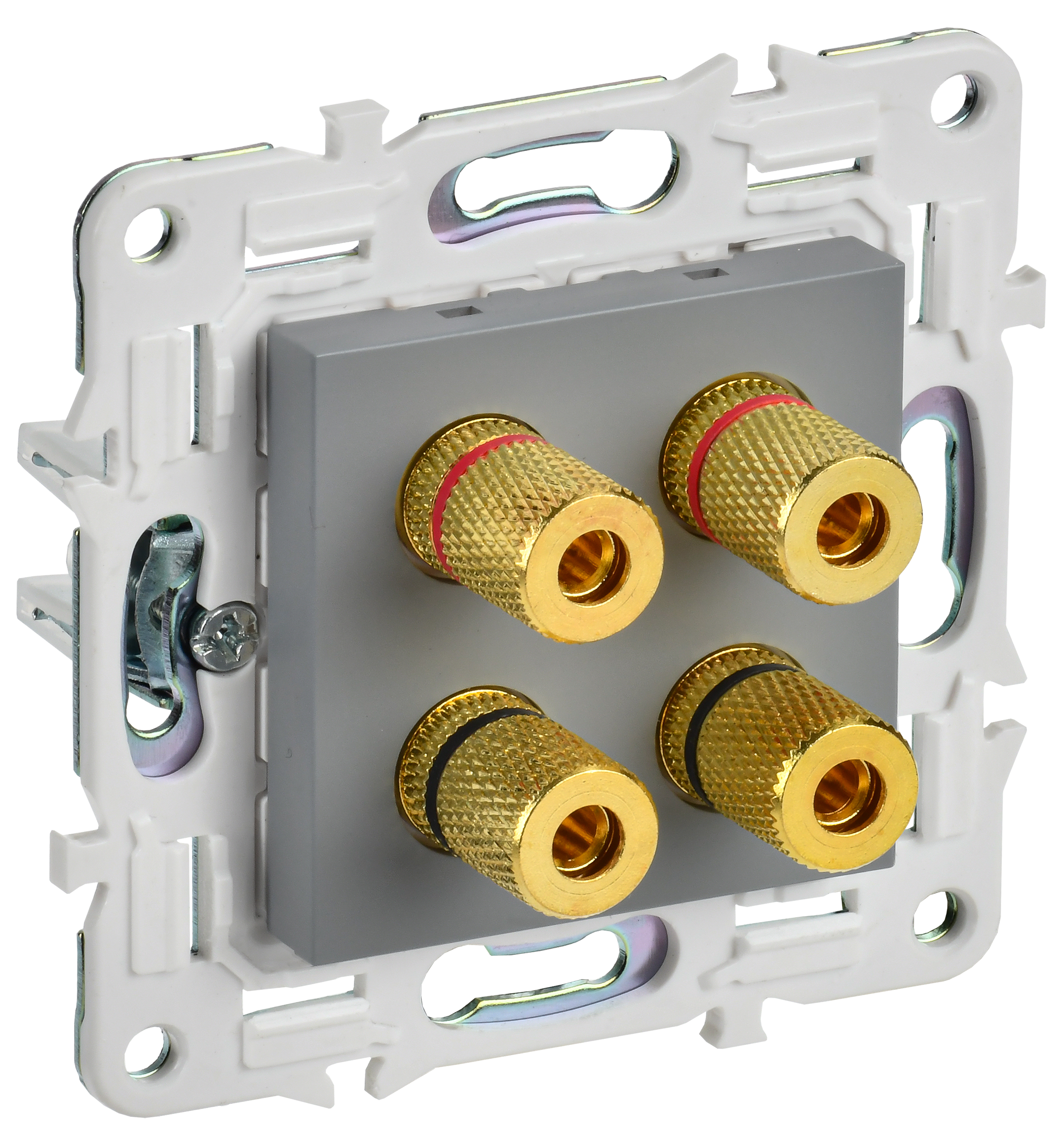 SKANDY Аудиорозетка 4-мест. SK-A01Gr сер. IEK, SK-S40-K03