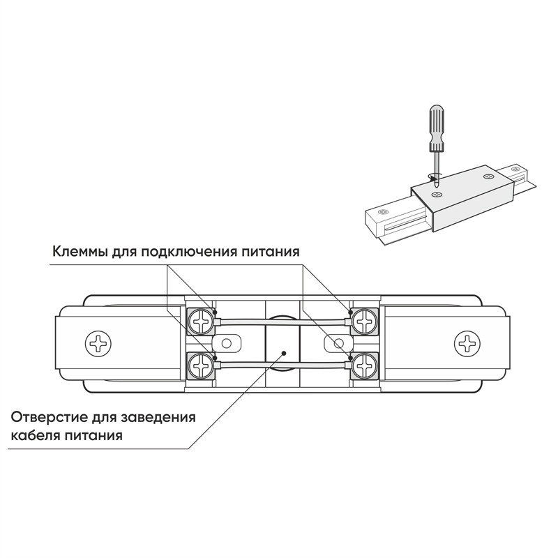 Коннектор Denkirs TR1008-WH белый