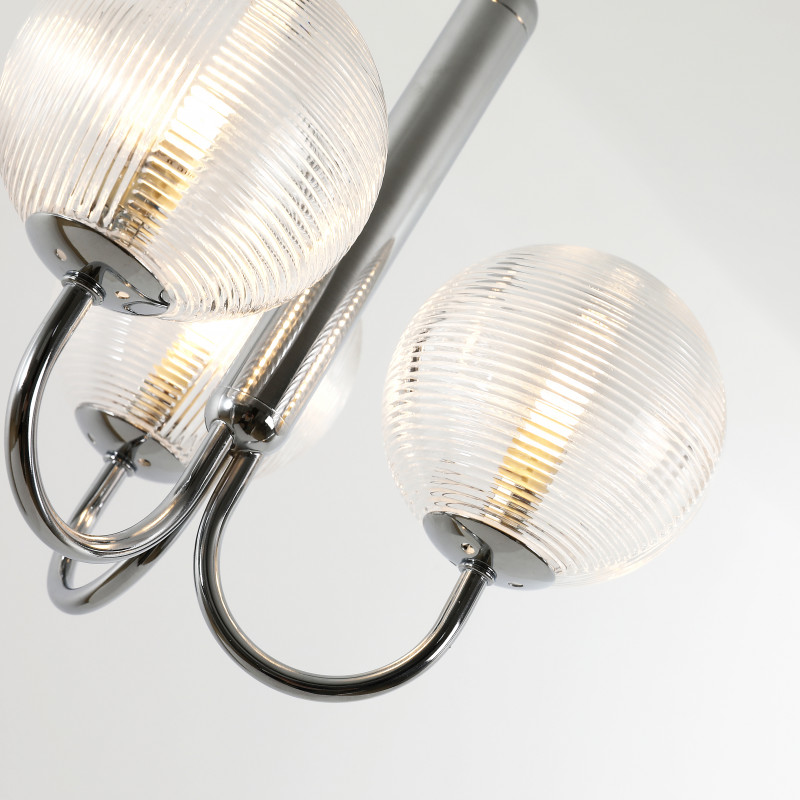 Подвесная люстра Favourite Idem 2724-3P, D300*H420/1420, хром, плафоны из рифленого прозрачного стекла