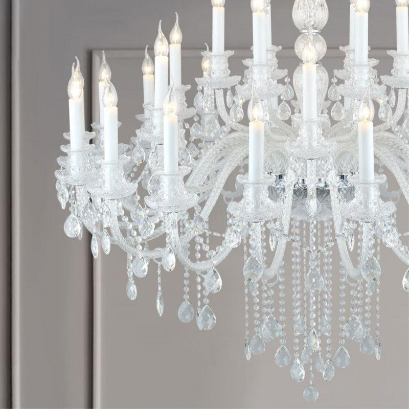 Подвесная люстра 135*180-280 см, 30*E14, 60W, Aployt Ketrin APL.812.03.30, хром