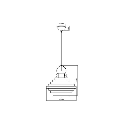 Подвесной светильник  35*120 см, 1*E27 медь, черный Vele Luce Genio VL5402P21