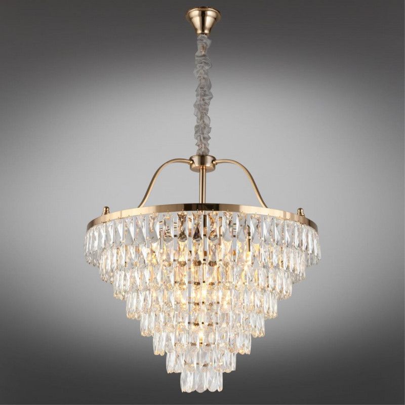 Каскадная люстра 70*95-180 см, 13*E14, 40W, Aployt Gerta APL.725.13.13, золотой