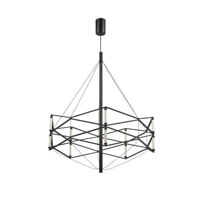 Подвесная люстра 60*96-296 см, 1*LED, 20W, 3000K, Aployt Babetta APL.785.03.20, черный