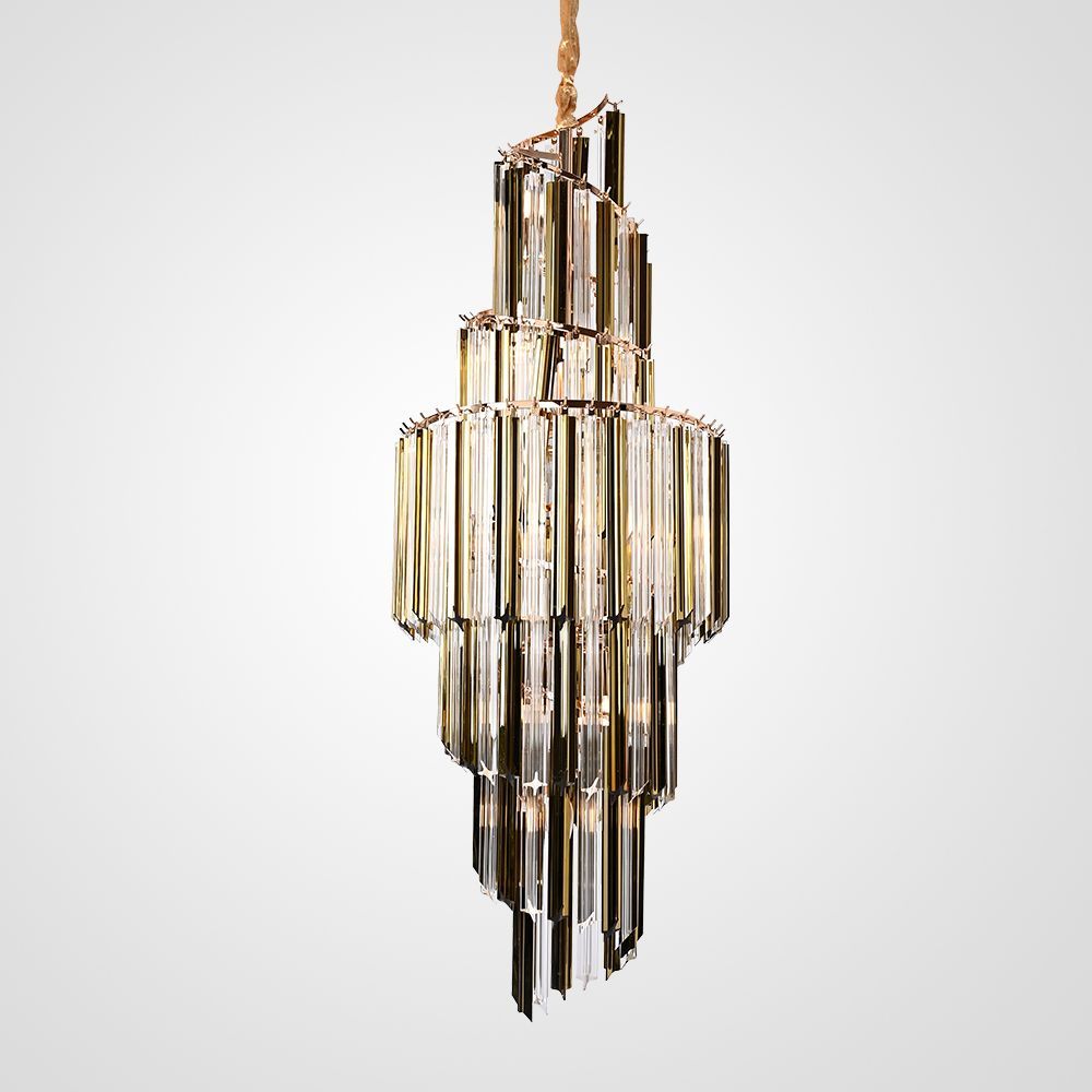Подвесная люстра IMPERS CROISS 43*43*124 см, 11*E14*40W, ImperiumLoft impers-croiss01, Латунь