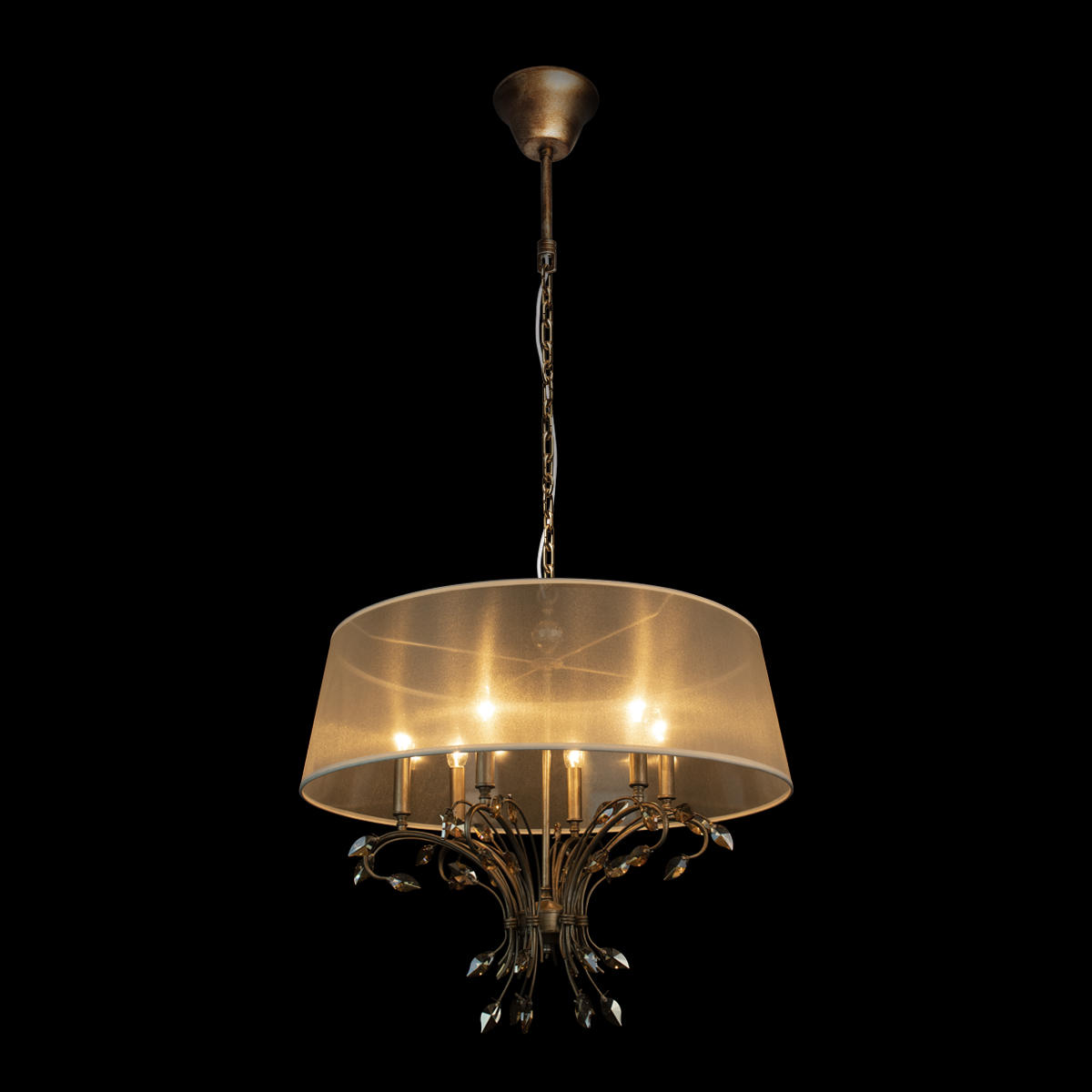 Подвесной светильник 73,7*95/25 см, 6*E14 LOFT IT Hermitage 10305/A шампанское