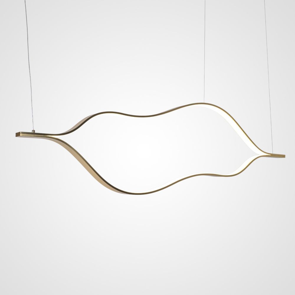 Подвесной светодиодный Светильник Tape Light L140 140*5*40 см, 2*LED*61W, 3000, 4000, 6000K, ImperiumLoft TRUDY01, Золотистый