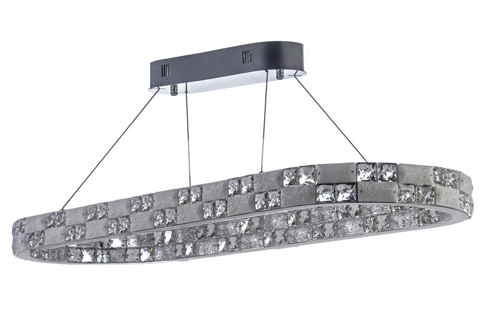 Люстра подвесная *100* см, Led лента*LED*96W, 3300/4200/6500K, Dio D`arte Erbusco Erbusco L 1.5.100x35.100 N, Никель