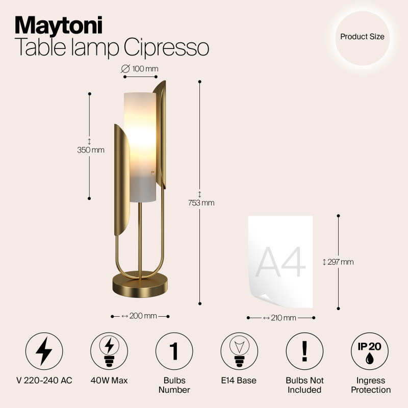 Настольный светильник Сipresso  Z014TL-01G