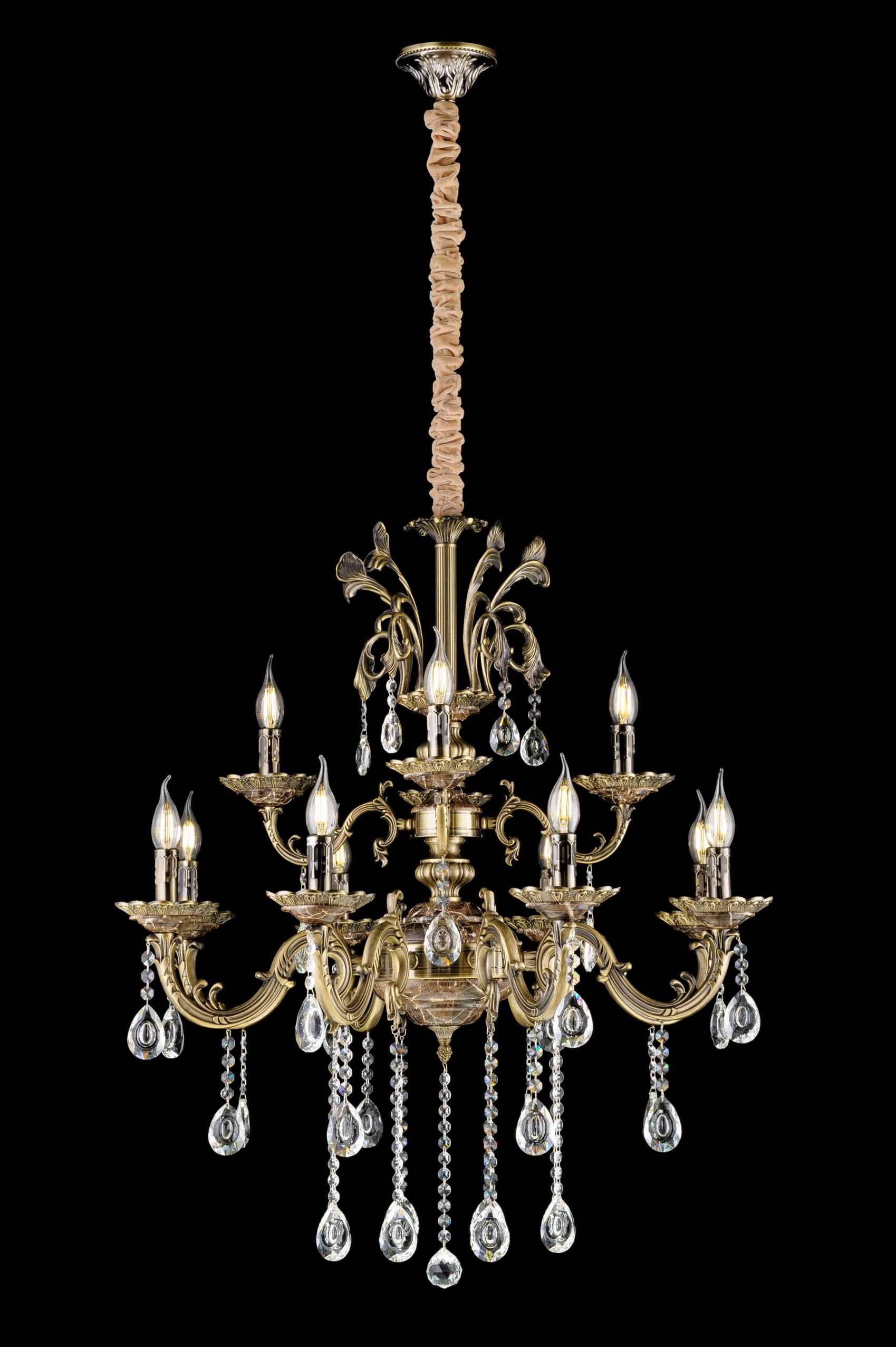 Люстра 790*890-2060, 12*E14, 60W NewRgy Premium 8556/8+4BR BRONZE, Бронза