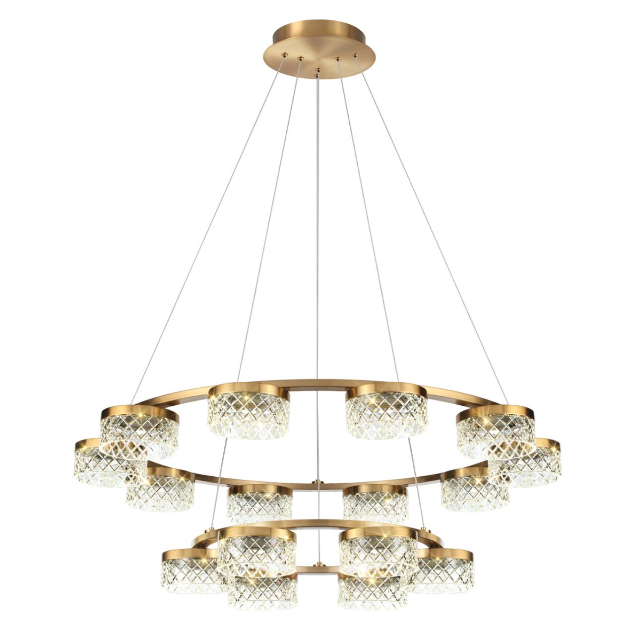 Люстра 100*100*150 см, 1 LED*96W, 4000 К, Odeon Light Fivre, античная бронза 5032/96L