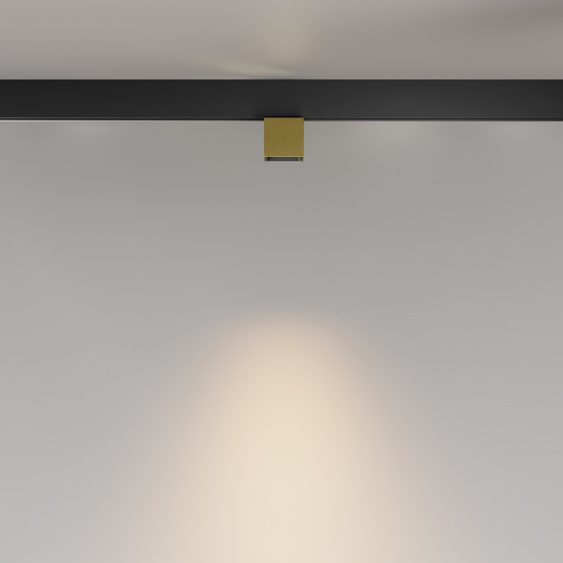 Светильник на шине 19,3*5,3*9,6 см, LED, 7W, 3000К, Maytoni Technical Alfa S TR133-2-7W3K-BS латунный