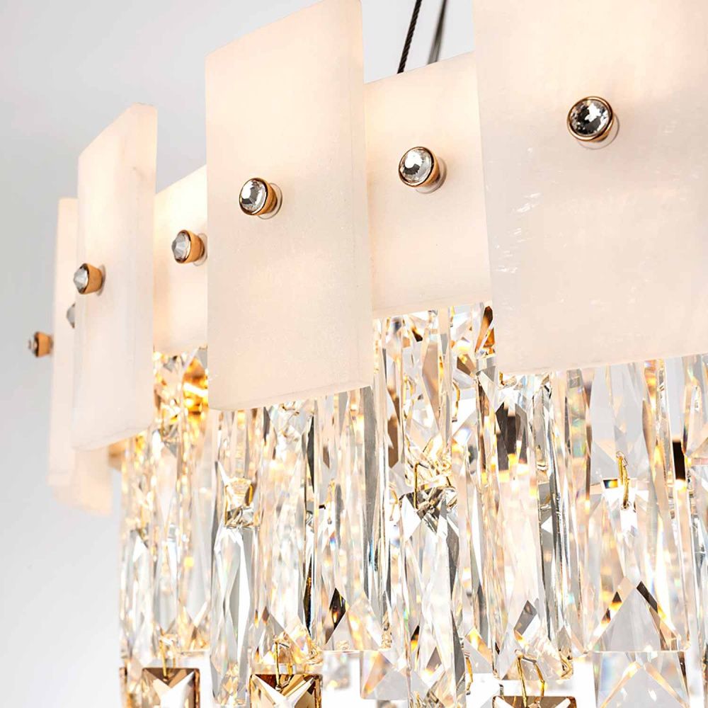 Подвесная люстра 60*50/100 см, LED 43W MODELUX premium ML.6980.600P GD золото