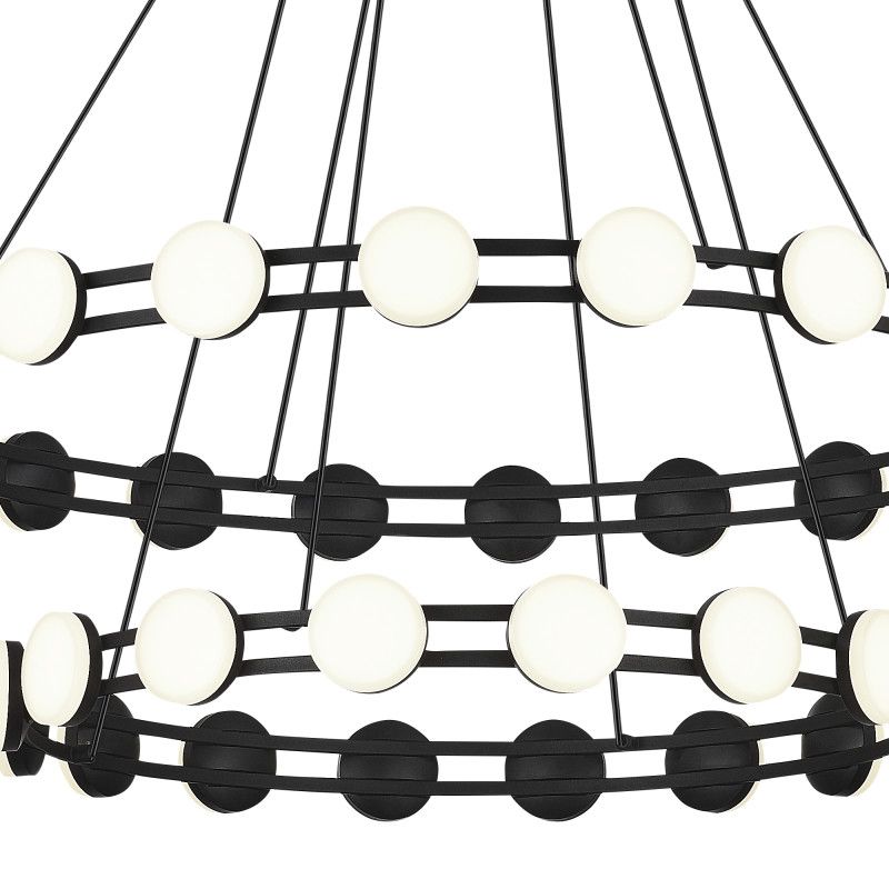 Каскадная люстра 80*120 см, 1*LED*70W, 4000K, ST-Luce Monro SL6610.403.36, черный