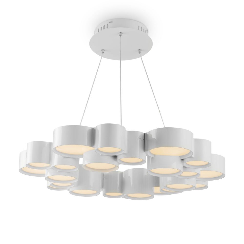Подвесная люстра Freya Marilyn FR6043PL-L60W, 64W LED, 3000K, диаметр 56 см, белый
