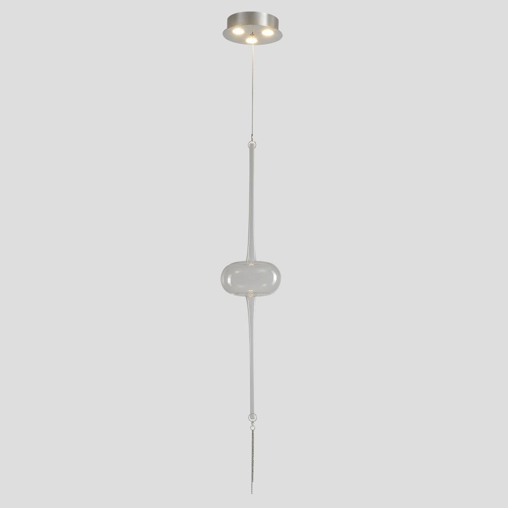Светильник подвесной 15 см, 7W, 4000K, Crystal Lux GLASS SP3W LED CHROME, хром