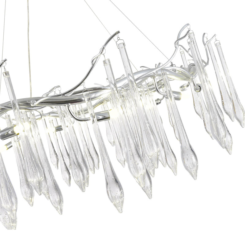 Светильник подвесной 100*40/180 см, 12*G9*5W 4000K ST LUCE Teardrops SL1660.103.12 хром