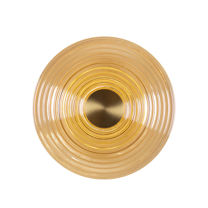 Бра 8*20*20 см, 12W, Favourite Whirlpool 4571-1W латунь, стекло янтарного цвета