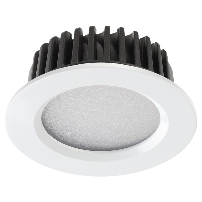 Встраиваемый светильник 10 см, 10W, 4000К, белый, дневной свет, Novotech Drum 357907, светодиодный