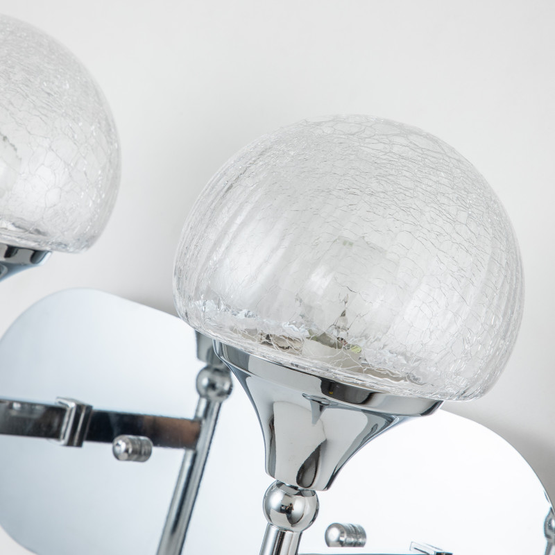 Бра Favourite Impulse 2971-2W, D220*W400*H330, хром, плафоны из стекла с эффектом кракле