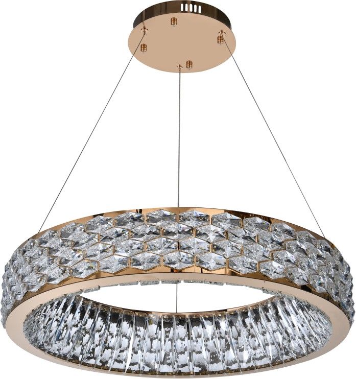 Люстра подвесная 60 см, 70W, 3000-6000K, Stilfort 4040/03/06P, золото