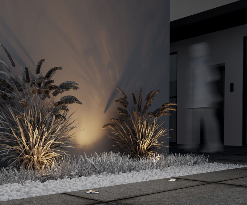 Встраиваемый светильник 7,5*9,5 см, LED*3W, 3000 К, Flash O044DL-L3S3K Maytoni Outdoor, Серебро