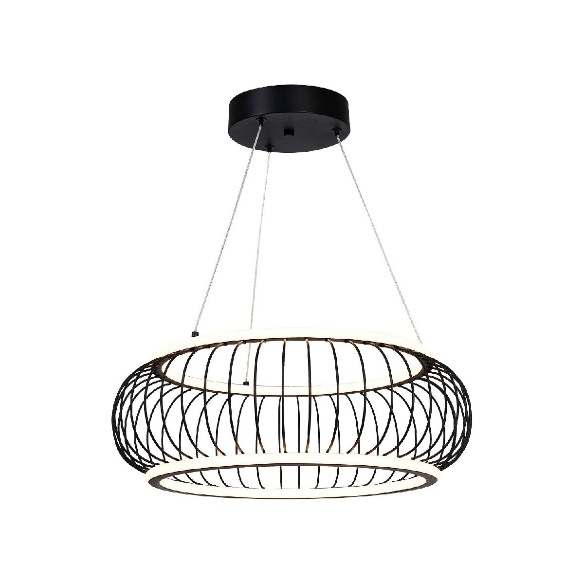 Подвесная люстра 50 см, 80W, 3000-6000K, F-Promo Korg 4435-2P, черный