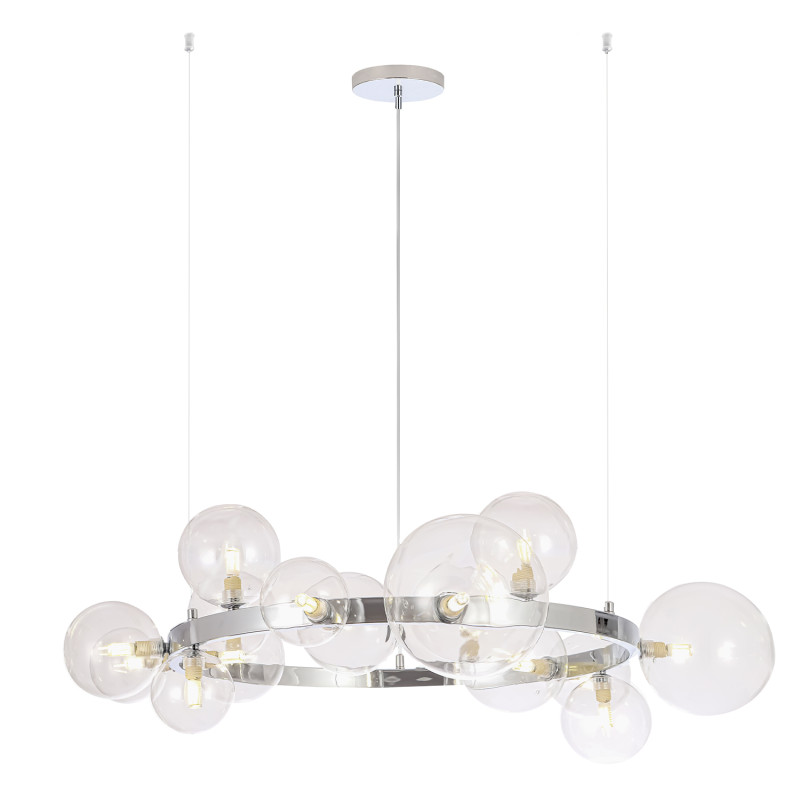 Светильник 85 см, Crystal Lux AGATA SP15 V2 CHROME/TRANSPARENTE, хром