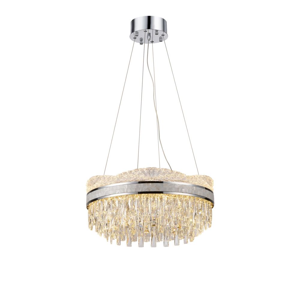 Люстра Ø600 x H230(1200), мм, 220W, CHROME (Хром) NewRgy NWL132-ф600*H230(1200) CHROME