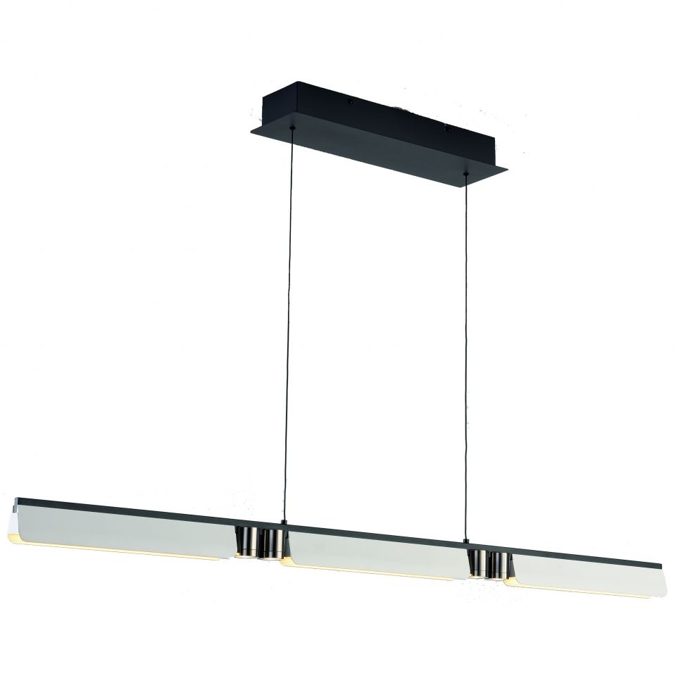 Подвесной светильник 120*2-150 см, LED*33W, 3000-6000K, iLedex Vision 9309D-1200-2 WH+BK, Белый/Черный