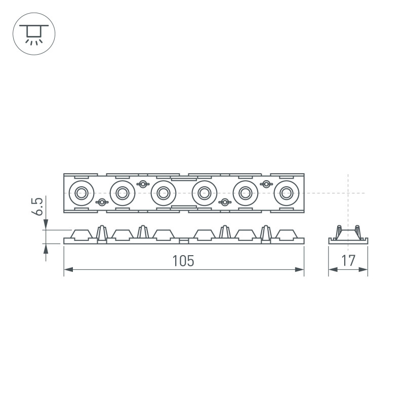 Экран Arlight 041793 54*1,9*1,07 см. Цена указана за 1 комплект.