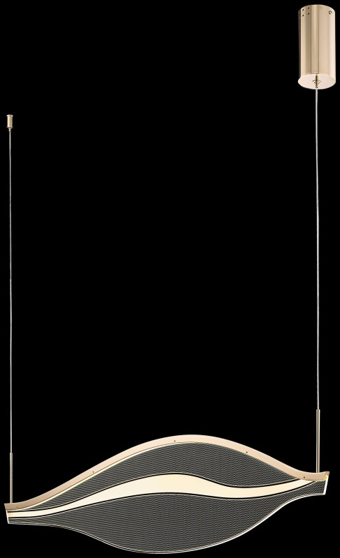 Подвесной светильник 80*12*150 см, LED, 15W, 3000K Wertmark Hetti WE450.01.303, золотой