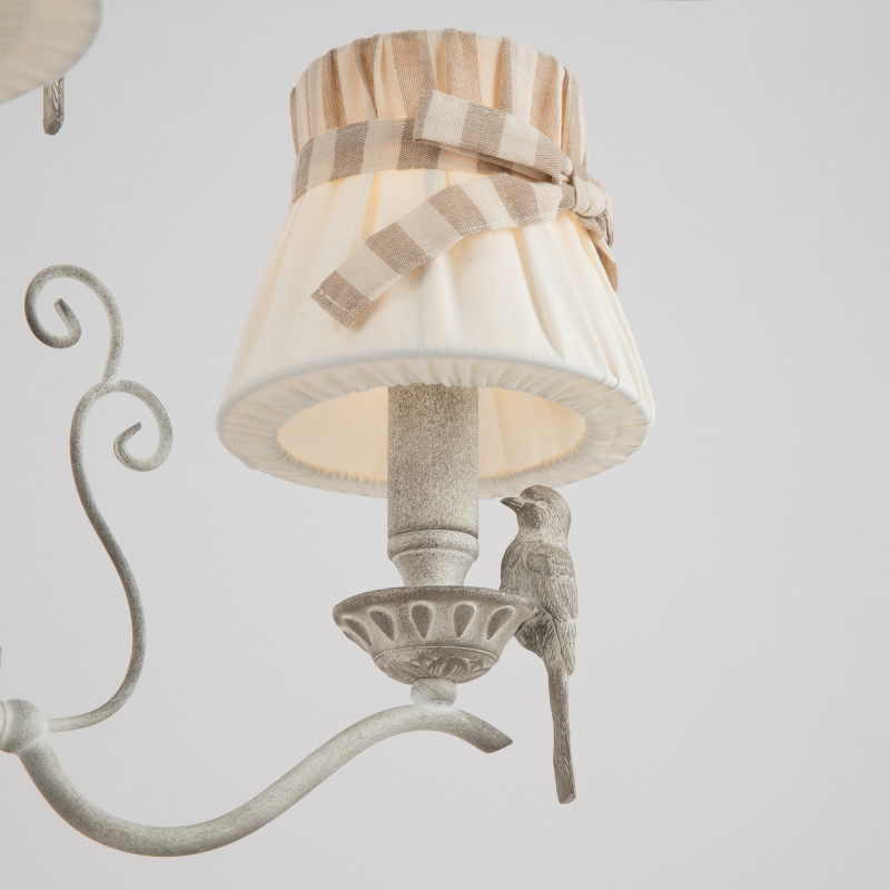 Люстра Maytoni Elegant 62 ARM013-03-W белая с птичками