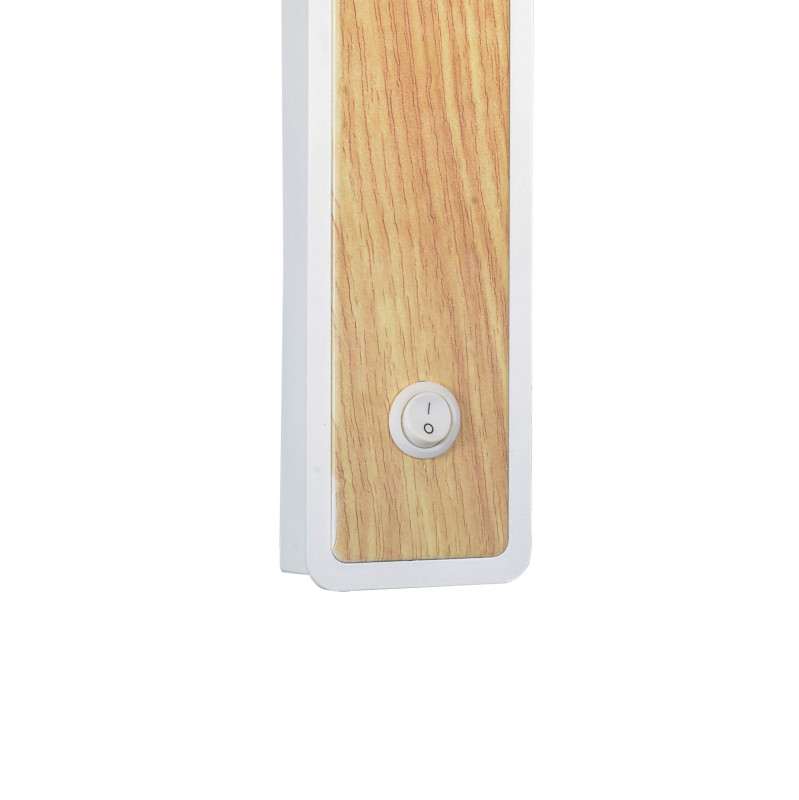 Бра Favourite Prime 2900-1W, D175*W100*H300, каркас белого цвета, декоративная вставка из светлого дерева, возможность вертикального и горизонтального монтажа