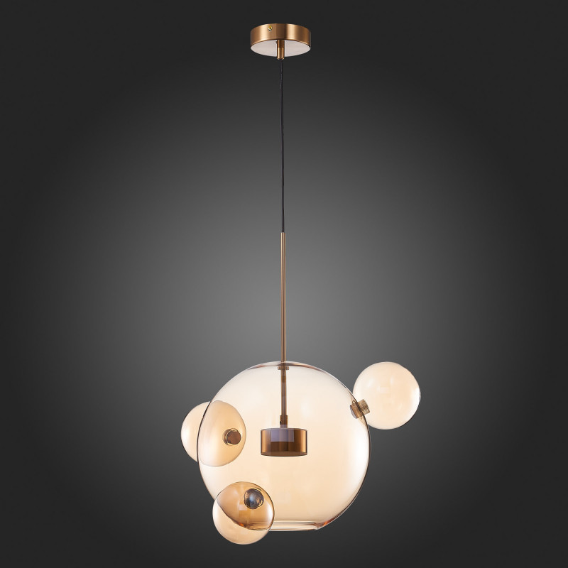 Светильник подвесной 52 см, 10W 3000K ST LUCE BOPONE SL1133.303.01 Латунь